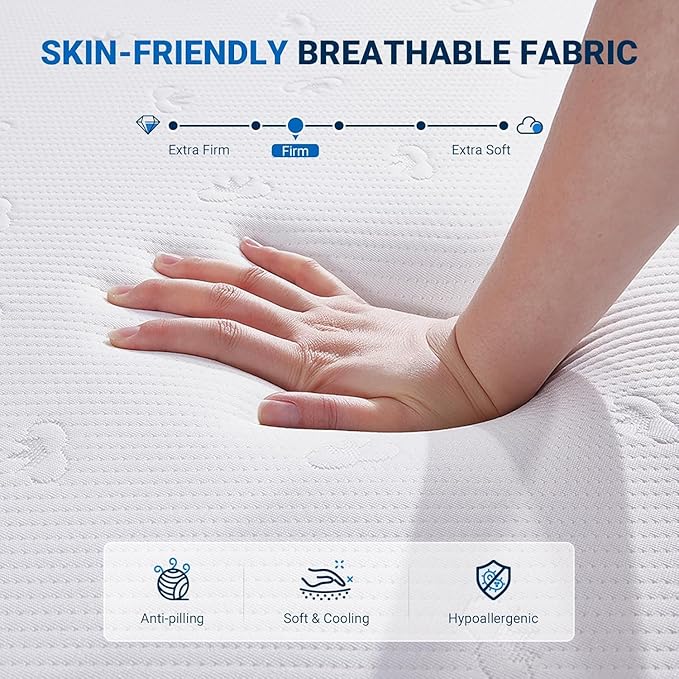 Avenco King Size Mattress, 12 Inch King Memory Foam Mattress in a Box for Comfort Sleep & Pain Relief, CertiPUR-US Certified King Mattresses Firm
