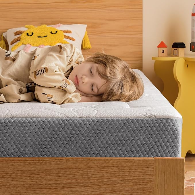 8 Inch Queen Memory Foam Mattress- CertiPUR-US Certified Foam Mattress in a Box -Medium Firm Support for Pressure Relief with Washable Bamboo Fiber Cover for Kid Single Bunk Trundle Bed
