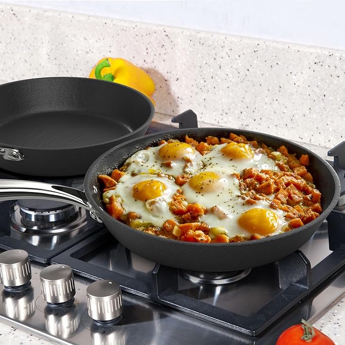 imarku Non Stick Frying Pans - 8&10&12 inch Nonstick Frying Pan Set with Cool Stainless Steel Handle,Disherwasher Safe skillets,Professional Frying Pans Set, Best Gifts