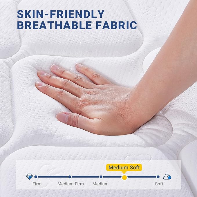 Avenco Full Size Mattress, 12 Inch Full Mattresses in a Box, Hybrid Spring with Comfort Foam and Pocket Coils for Pressure Relief & Motion Isolation