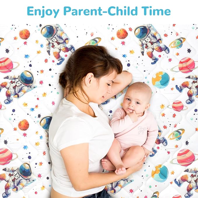 Baby Play Mat for Floor 50 * 50 inch, Extra Thick Soft Cushioning Foam Mat for Kids, Non Slip & Washable Crawling Mat for Toddler, Padded Play Mat for Baby Tummy Time