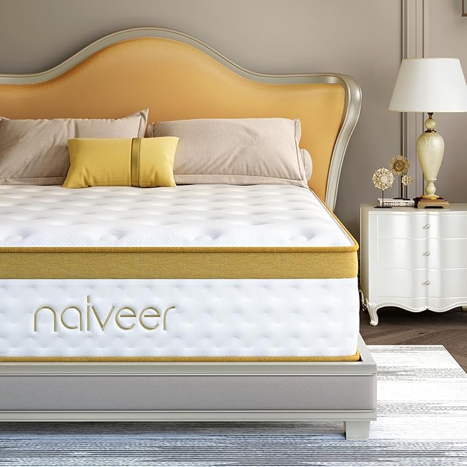 Cooling Gel Queen Size Mattress 10 Inch Hybrid Queen Mattress in a Box with Pocketed Springs Memory Foam for Back Pain & Pressure Relief with CertiPUR-US Certified Foam