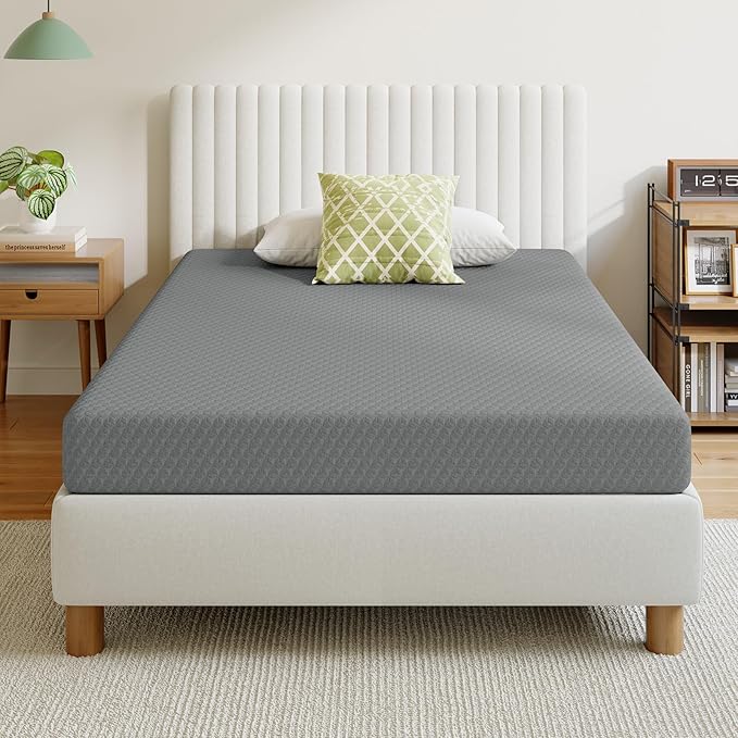 Novilla 8 Inch Twin Mattress, Cooling Memory Foam Mattress Twin Size for Quick Asleep & Pressure Relief, Twin Bed Mattresses with Thermally Balanced Foam Core for Enhanced Support & Breathability