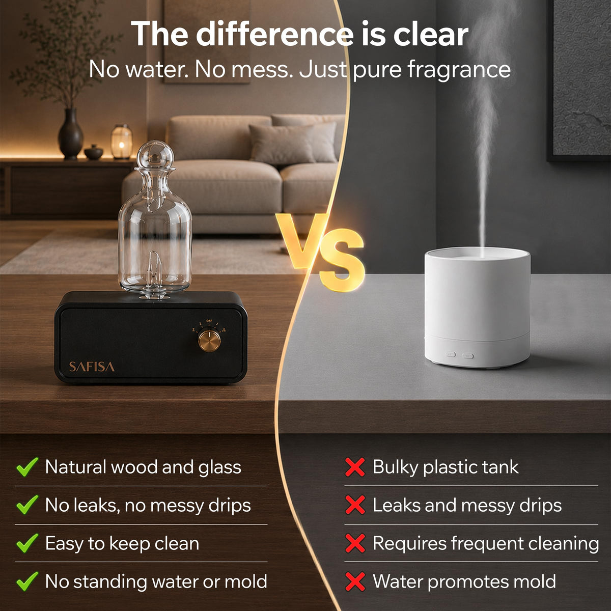 Nebulizing Waterless Essential Oil Diffuser, 700 Sq. Ft. Aromatherapy