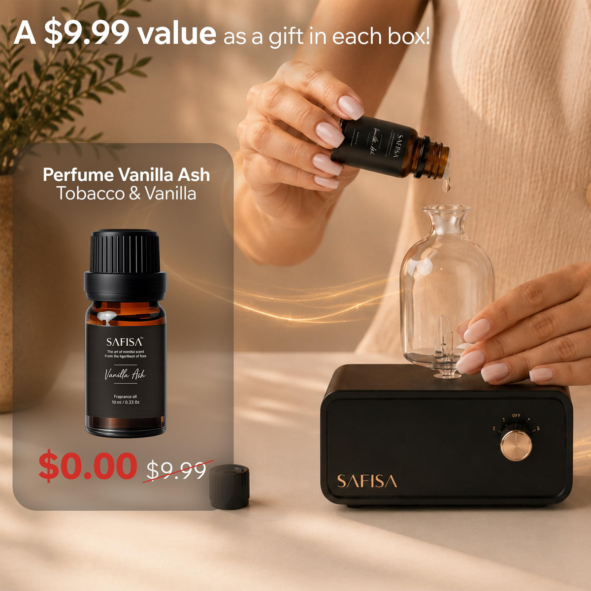 Nebulizing Waterless Essential Oil Diffuser, 700 Sq. Ft. Aromatherapy