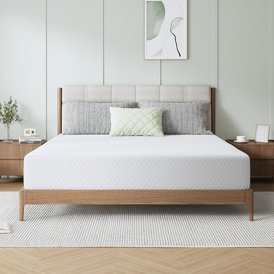 Novilla 14 Inch Queen Size Mattress, Queen Memory Foam Mattress in a Box with Cooling Wave-Cut & High-Density Support Foam for Contour Support & Motion Isolation, Medium Firm with Edge Support