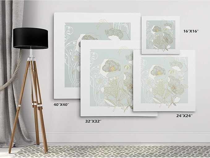 Wexford Home Filigree Floral Gallery Wrapped Canvas Wall Art, 32x32 (HAC17-18247-3232)