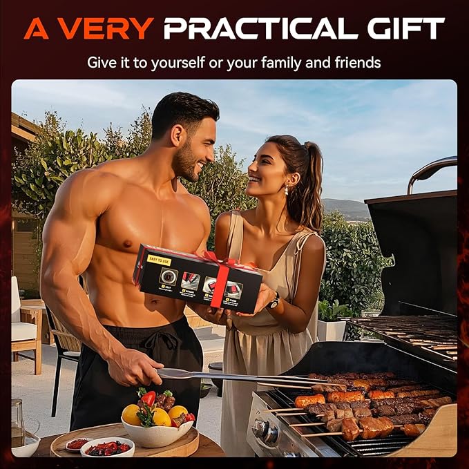 Grill Brush Bristle-Free Steam Cleaning, BBQ Brush Replaceable Heat-Resistant Kevlar Head with Grill Scraper Safe Barbecue Grill Cleaner