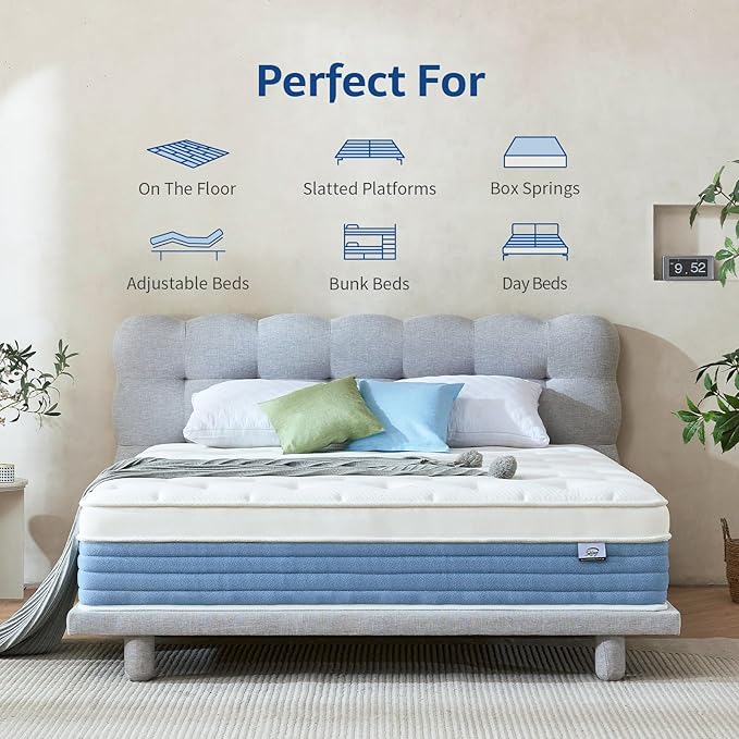 Starage Full Size Mattress | Hybrid Mattress Full 12 inch with Memory Foam | Medium Firm Feel for Motion Isolation | Edge Support Pressure Relief | Bed in a Box,CertiPUR-US Certified