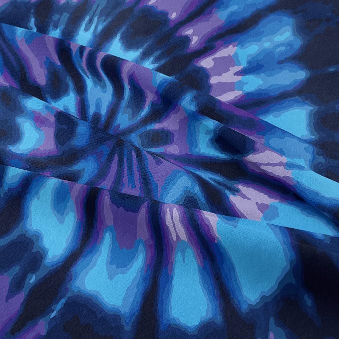 Tailor Shop Swirl Tie Dye Comforter Sets for Women Girls Bohemian Tie Dyed Pattern Bedding Set Bedding Decor Twin Size with 1 Comforter 1 Pillowcase…