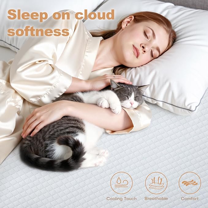 3 Inch Memory Foam Mattress Topper Twin Size, 2 Inch Cooling Egg Crate Gel Memory Foam Plus 1 Inch High Density Gel Bed Topper
