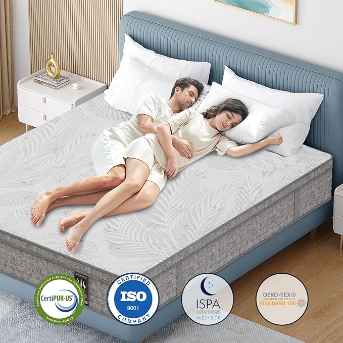 Twin Mattress 14 Inch,Memory Foam Mattress with Pocket Spring, Soft & Comfortable Medium Plush, Motion Isolation, Pressure Relief, CertiPUR-US Certified (75"*39"*14")
