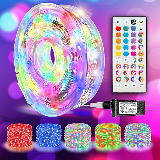 LitHome 300LED 99FT Led Fairy Lights Plug in, Color Changing Fairy Lights with Remote, 9 Modes Led String Lights Indoor Dimmable, Fairy String Lights for Girls Bedroom Dorm Classroom Christmas Decor