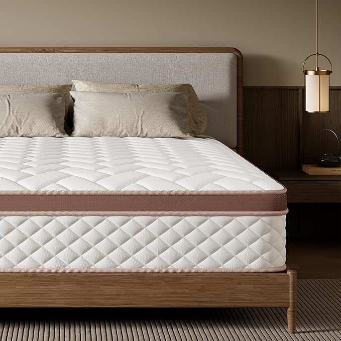 10-Inch Hybrid Full Size Mattress - Premium Cooling Gel Memory Foam & 8.5" High Pocket Coils | CertiPUR-US Certified | Pressure Relief & Motion Isolation | 365-Night Risk-Free Trial