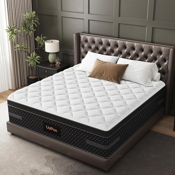 King Mattress 14 inch - Premium Cooling Gel Hybrid Mattresses with Air-Flow Individual Pocket Spring for Motion Isolation, Bed in a Box with Fiberglass-Free -365 Night Trial, CertiPUR-US Certified
