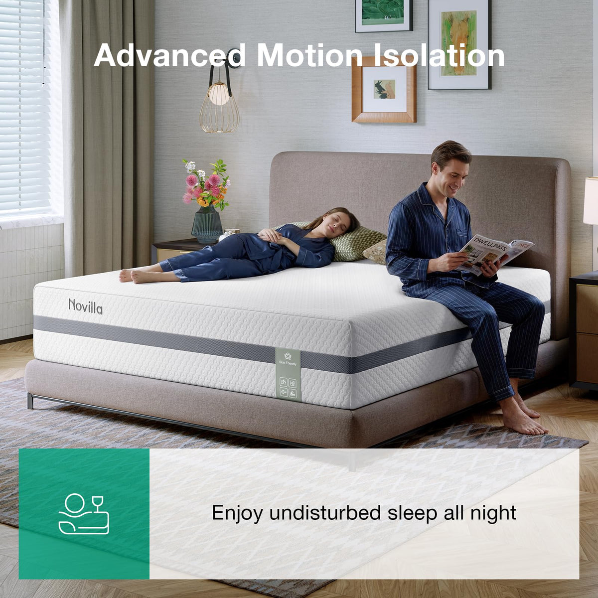 Novilla Full Size Mattress, 12 Inch NanoGEL™ Memory Foam Mattress