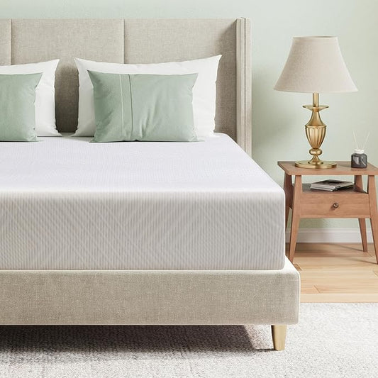 King Mattress in a Box, 10 inch Mattresses for Platform Bed Double Size Daybed, Green Tea Memory Foam Medium Firm