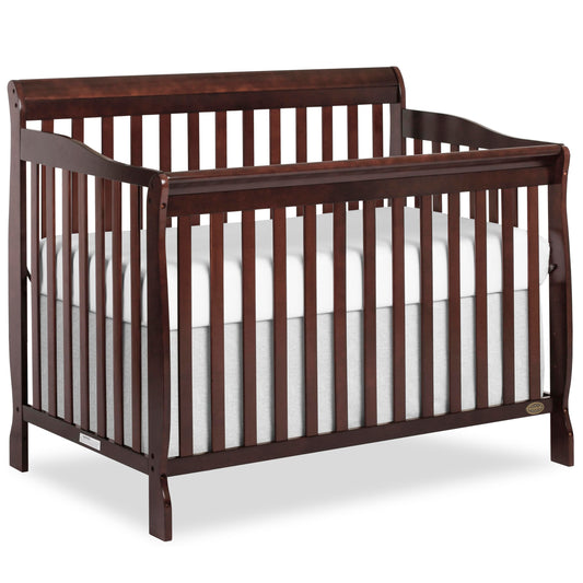 Dream On Me Ashton 4-in-1 Convertible Crib in Espresso, Greenguard Gold, JPMA Certified, Non-Toxic Finishes, Features 4 Mattress Height Settings, Made of Solid Pinewood