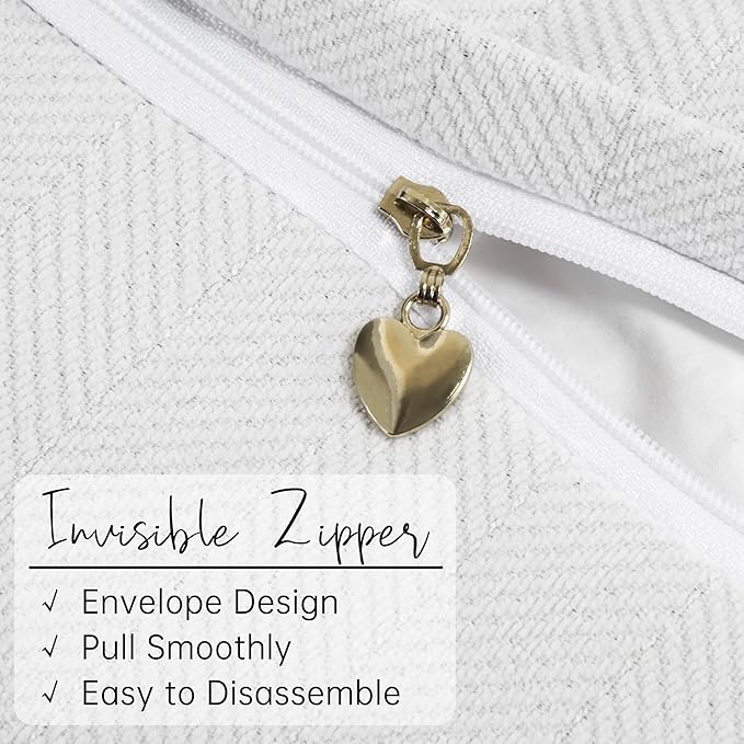 ZWJD Cream Pillow Covers 16x16 Set of 2 Chenille Throw Pillow Covers with Elegant Design Soft and Luxurious Decorative Throw Pillows for Couch, Bed, and Home Decor