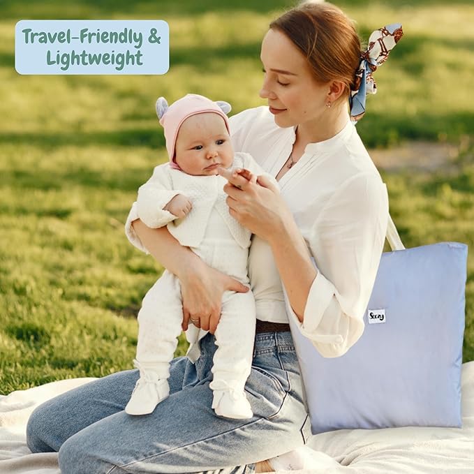 Baby Play Mat & Toy Storage Bag – 2-in-1 Foldable Activity Floor Mat and Organizer for Infants and Toddlers – Soft, Non-Toxic & Portable – Nordic Rainbow Design by Scozy