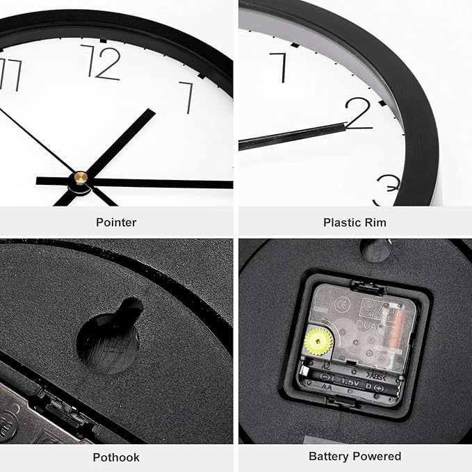 Custom Wall Clock, Personalized Wall Clock with Photo/Image Text Non-Ticking Clock Silent Customized Digital Wall Clocks Customized Gift for Living Room Kitchen Bathroom Home Decor 10''
