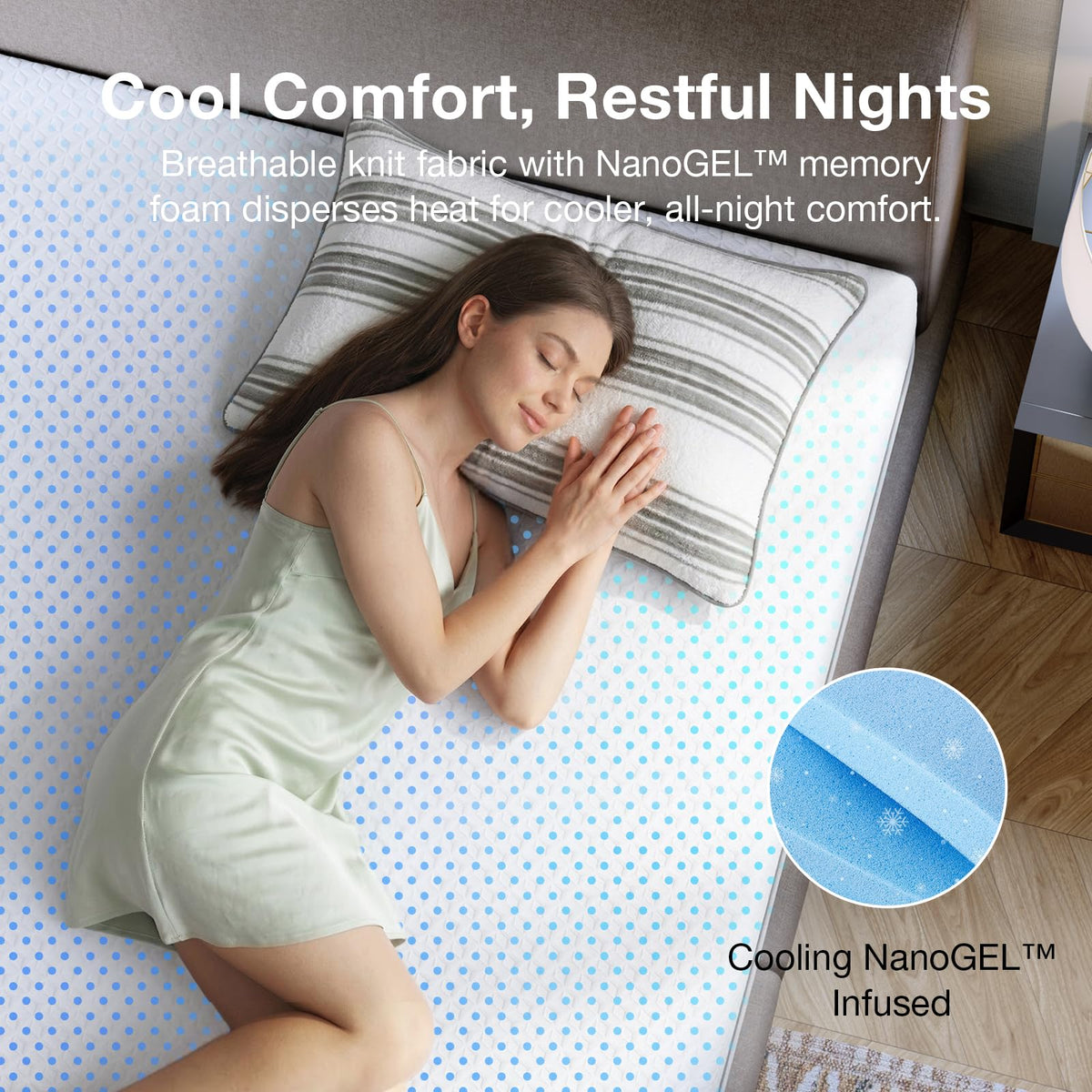 Novilla Full Size Mattress, 12 Inch NanoGEL™ Memory Foam Mattress