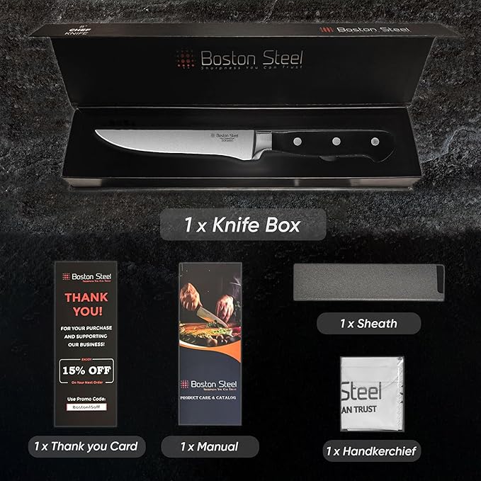 Boning Knife 6 Inch – Ultra Sharp High Carbon Stainless Steel Kitchen Knife with Comfortable Grip, Ergonomic Handle, Gifts for Women and Men, Premium Cooking Knife with Gift Box