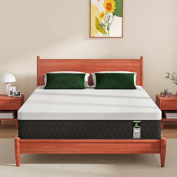 Queen Mattress, 12 Inch Queen Size Hybrid Mattress in a Box with Memory Foam, Firm Matress with Motion Isolation & Strong Edge Support