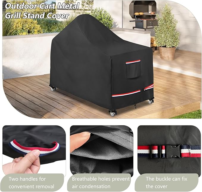 60 Inch Large Green Egg Big Grill Table Cover, Kamado Ceramic BBQ Grill Cover, Waterproof Heavy Duty Outdoor Grill Cover, BBQ Cover, Grill Cart Cover