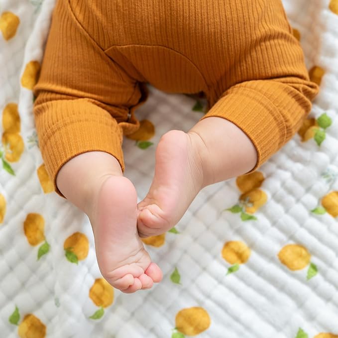 aden + anais Boutique 100% Cotton Muslin Dream Blanket, Perfect for Babies, Infants and Toddlers, Crib Blanket, Nursery Essential, Fresh Fruit