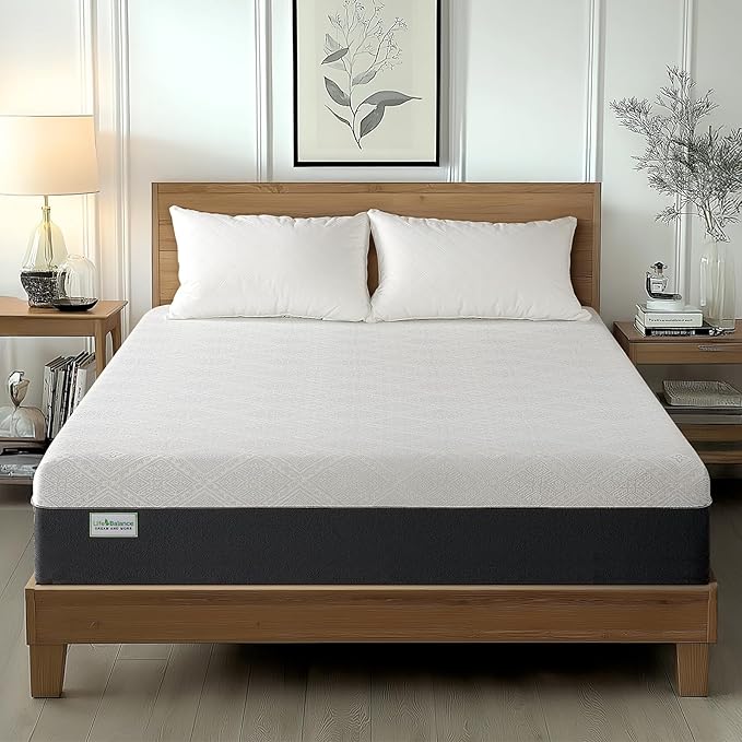 King Size Mattress, 10 Inch Cooling-Gel Memory Foam King Bed Mattress Made in USA, Pressure Relief, Motion Isolation, Breathable Fabric, Mattresses in a Box for Optimal Sleep Quality, CY-10-K
