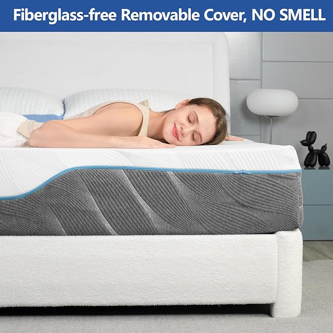 WEUP Extra Firm King Memory Foam Mattress, 10 Inch Medium - Extra Firm Dual Side Flippable Mattress for Back Pain, Made in USA, CertiPUR-US Certified, 80" x76"