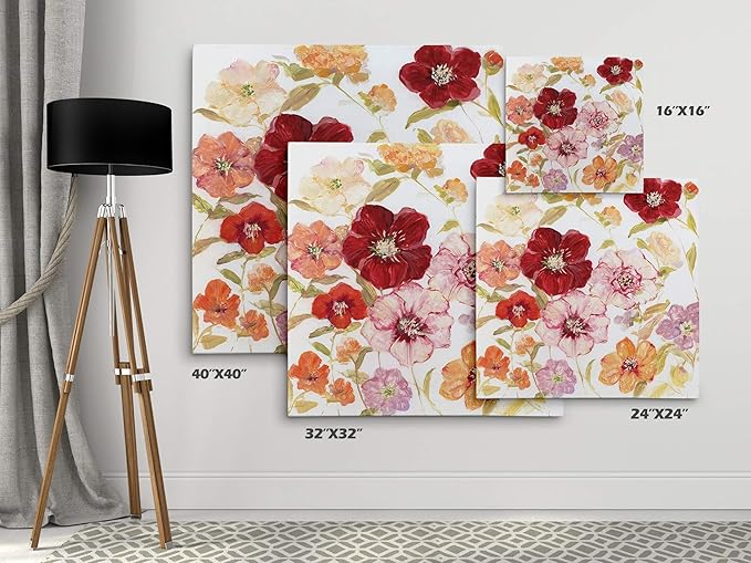 Wexford Home Avant Garden II Gallery Wrapped Canvas Wall Art, 16x16,