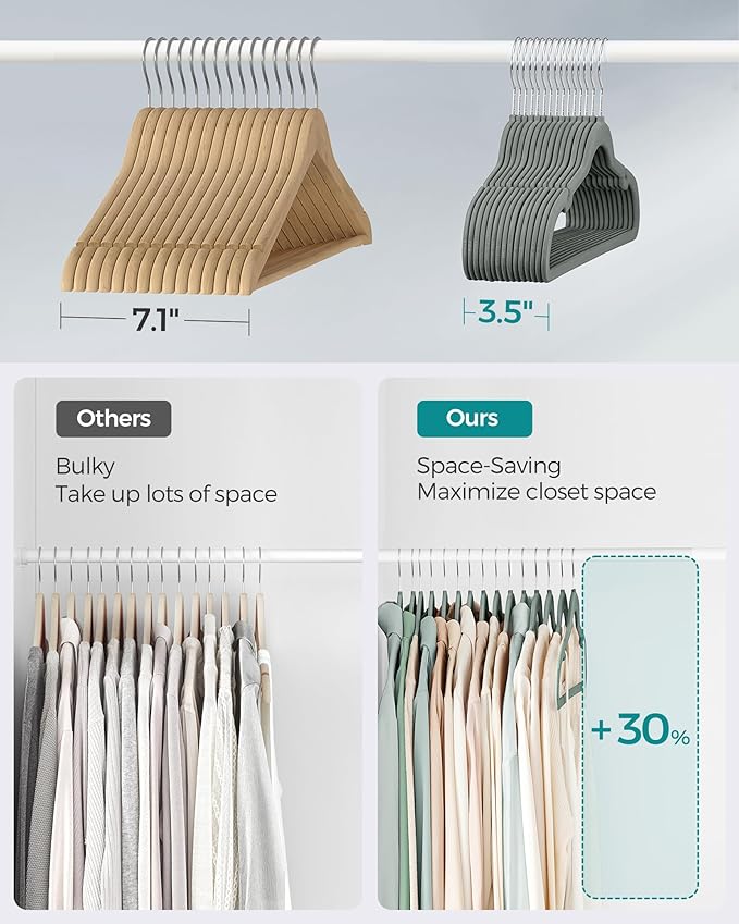 SONGMICS Set of 6 Drawer Organizers, Closet Organizers for Underwear, 120 Cells, Foldable Sock Holders, 11.8 x 11.8 x 3.9 Inches, for Storing Socks, Ties, Belts, Dove Gray URUS011G02
