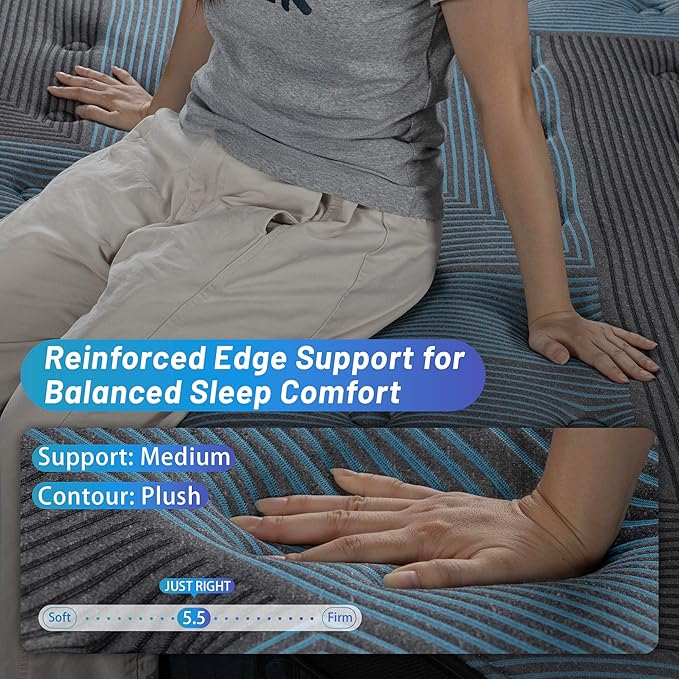 inight Queen Mattress, 14 Inch Queen size Mattresses in a Box, Durable Hybrid Mattress with Gel Memory Foam & Pocket Springs, Medium Firm Feel, Pressure Relief, Cooling, Edge Support, Motion Isolation