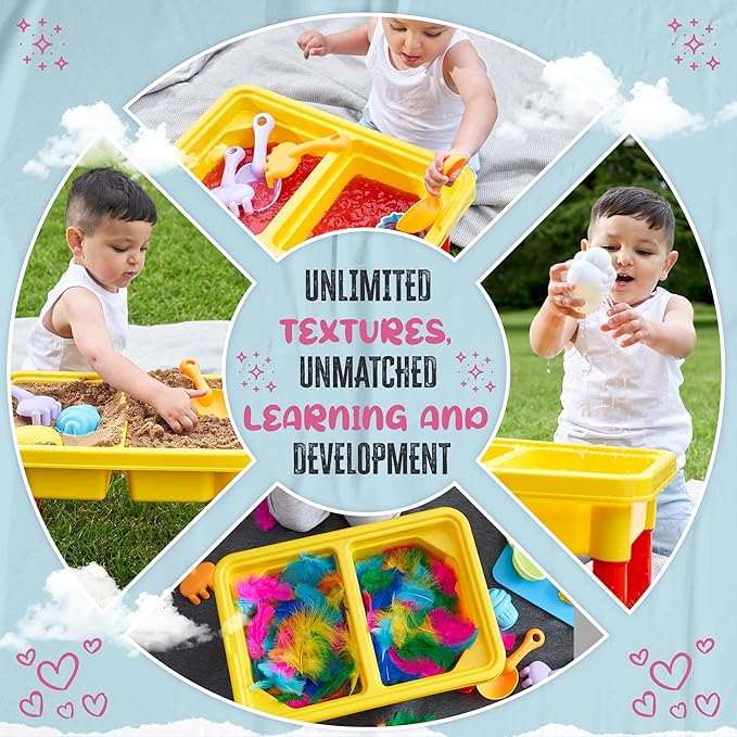 Kraftex Kids Sensory Table for Toddlers. Use as Sand Water Table for Toddlers, Sand Table or Sensory Bin Table. Indoor or Outdoor Water Sand Table.