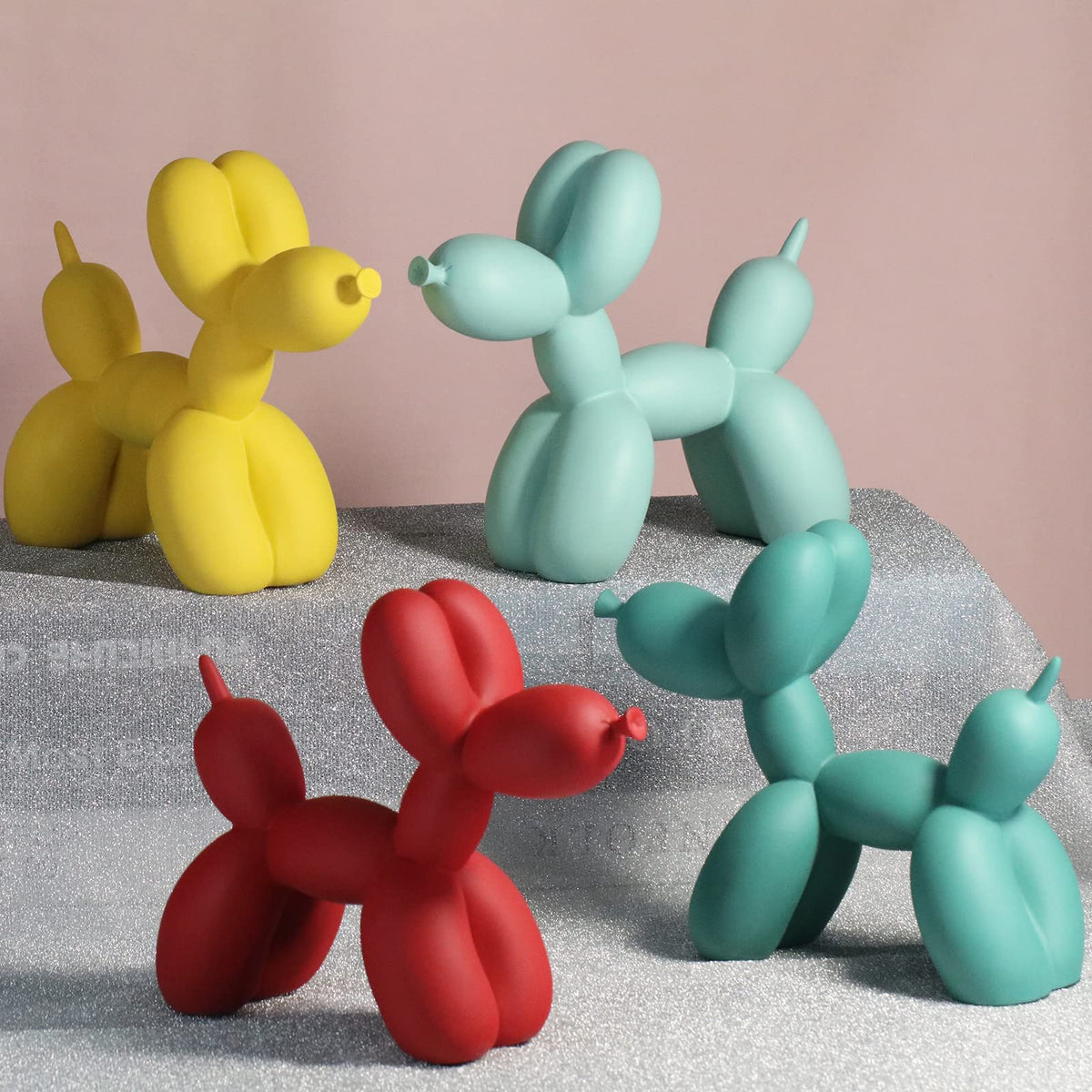 XIAOMAGG Creative Balloon Dog Sculpture Modern Home Decoration Trendy Animal Art Ornaments Collection Figurine Bedroom Living Room Office Desktop Resin Decors