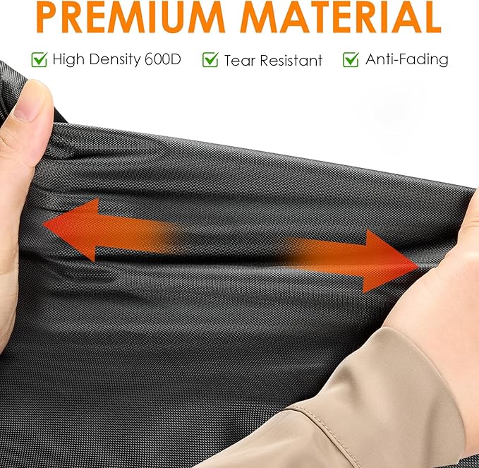 Grill Cover for Traeger Woodridge Electric Wood, 600D Waterproof Cover for Traeger Woodridge Grill, Pellet Smoker Grill Covers Accessory, 52" L x 28" W x 46" H