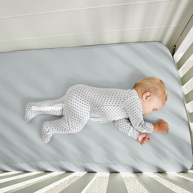 Bedgear Baby Hyper-Wool Performance Crib Sheet – Warmth No Overheating – Soft Touch Wool Blend – Fitted, Breathable, Machine Washable Crib Sheet – 50% Polyester, 45% Viscose, 5% Wool, Light Green