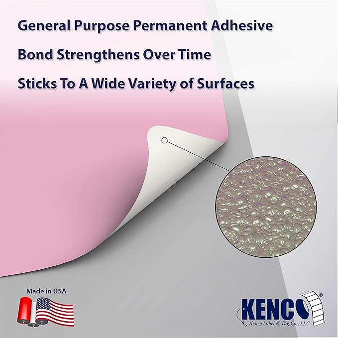 4" X 6" Direct Thermal Perforated Stickers Labels for Shipping Labels, Inventory, and Color Coding - Compatible with Zebra, Rollo, Godex and More (Pink, 6 Rolls)