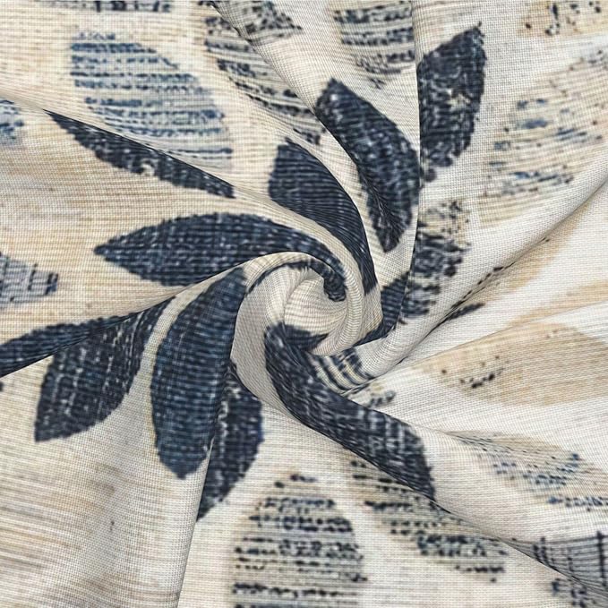 Dahlia Pillow Covers 16x16 Inch Set of 2 Summer Rust Geometric Flower Outdoor Decorative Throw Pillows Farmhouse Navy Blue Pillow Case Linen Square Cushion Cover for Home Sofa Bedroom Living Room