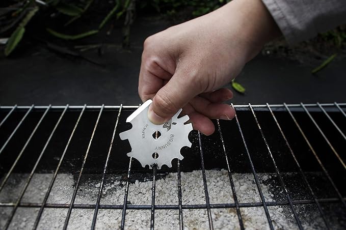 MSY BIGSUNNY Good Grip Stainless Steel Grill Scraper for BBQ Grate and Griddle (12" Scraper)