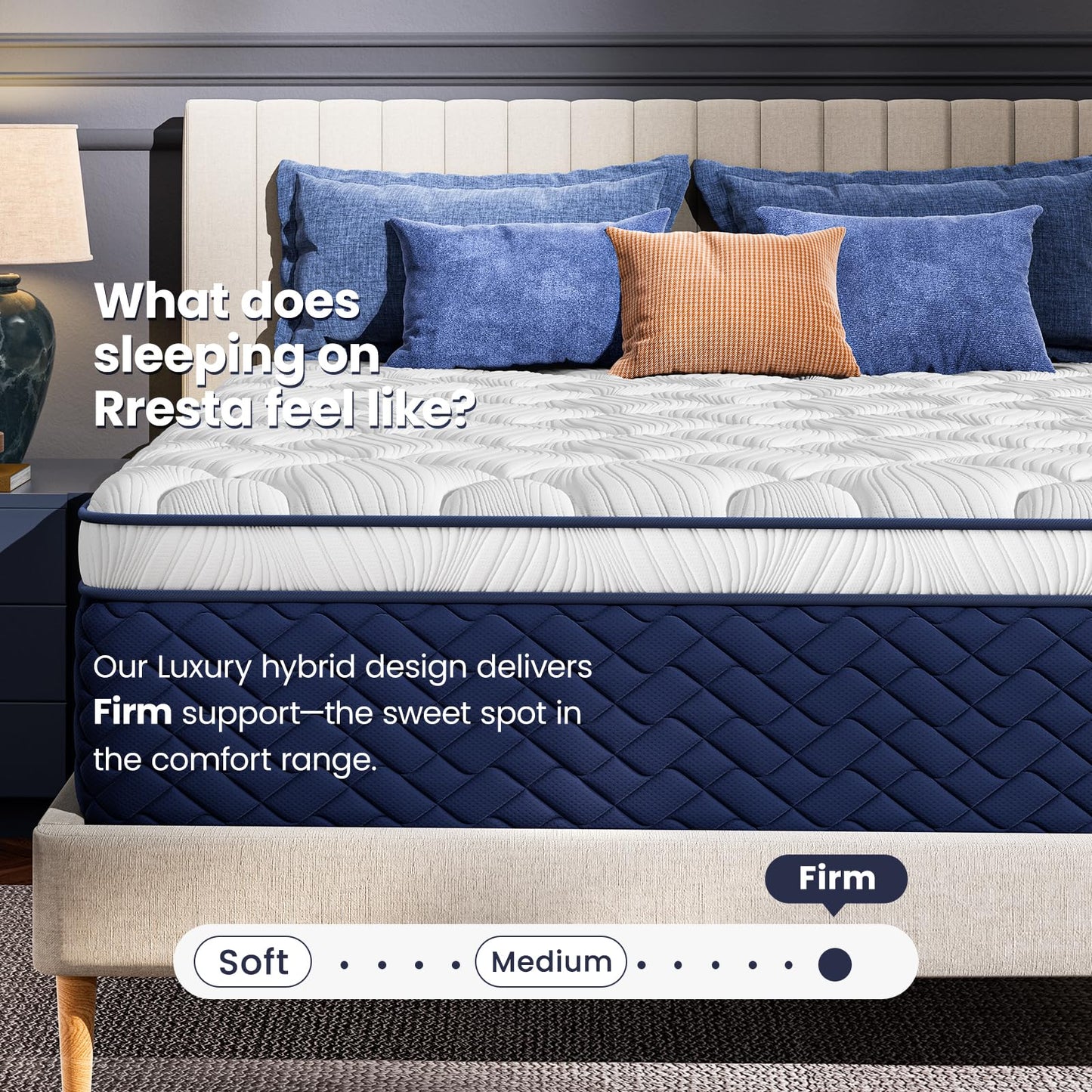 Extra Firm King Mattress 14 Inch, Hotel Collection Cooling Hybrid Mattress