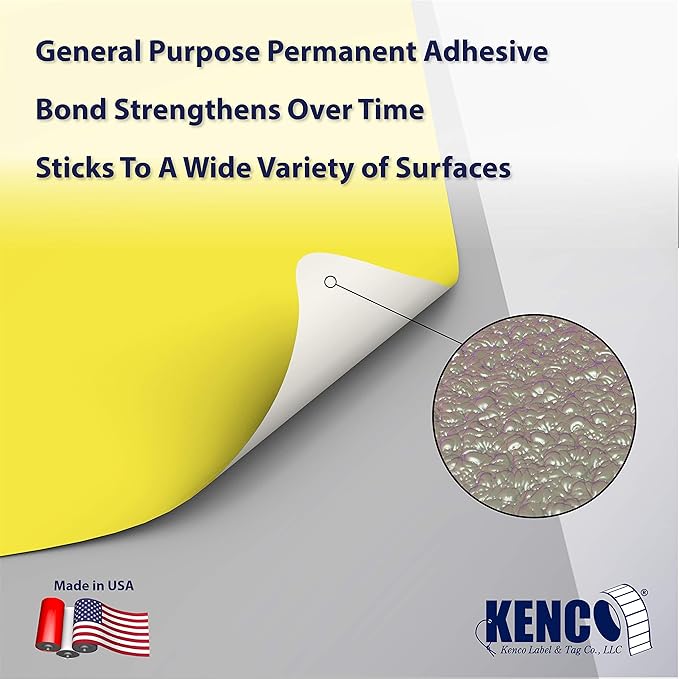 4" X 6" Direct Thermal Perforated Stickers Labels for Shipping Labels, Inventory, and Color Coding - Compatible with Zebra, Rollo, Godex and More (Yellow, 1 Roll)