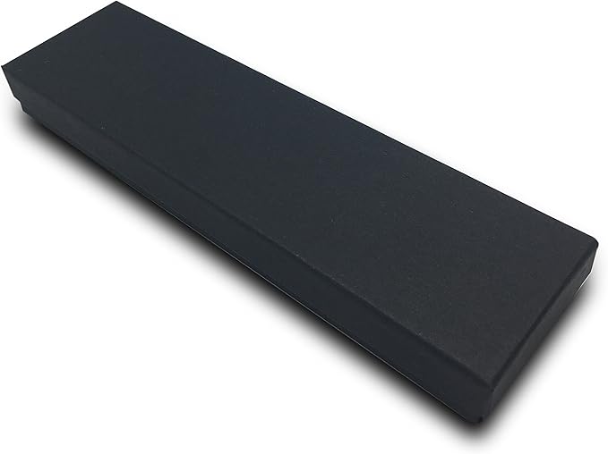 TheDisplayGuys - 25-Pack #82 Cotton Filled Cardboard Paper Jewelry Boxes Gift Case - Matte Black (8.0" x 2.0" x 1.0") - for Shipping or Storage