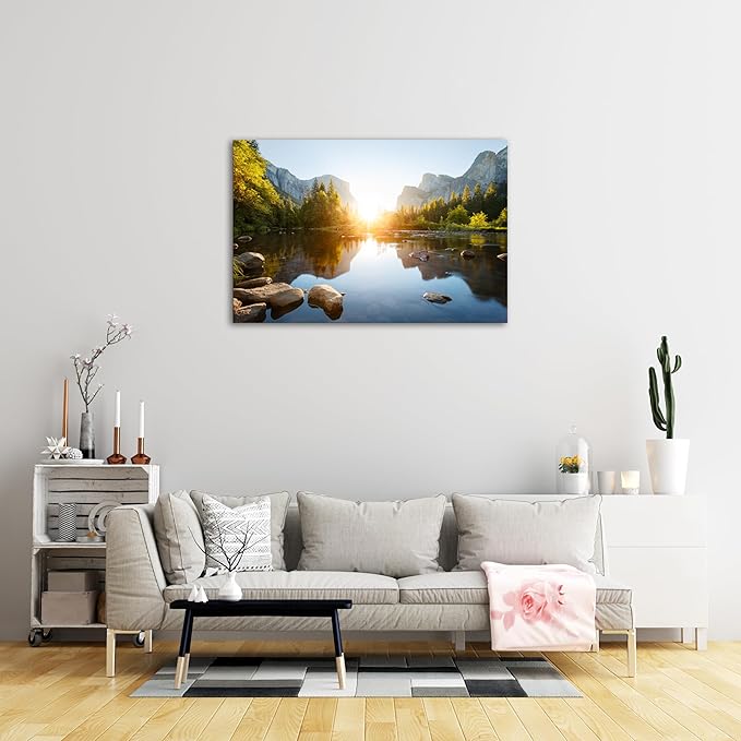 SKASNFAI Canvas Wall Art Utah National Parks Yosemite Canvas Print Landscape Painting Artwork Framed Home Decor Nature Poster for Bedroom Ready to Hang(24x36 inch)
