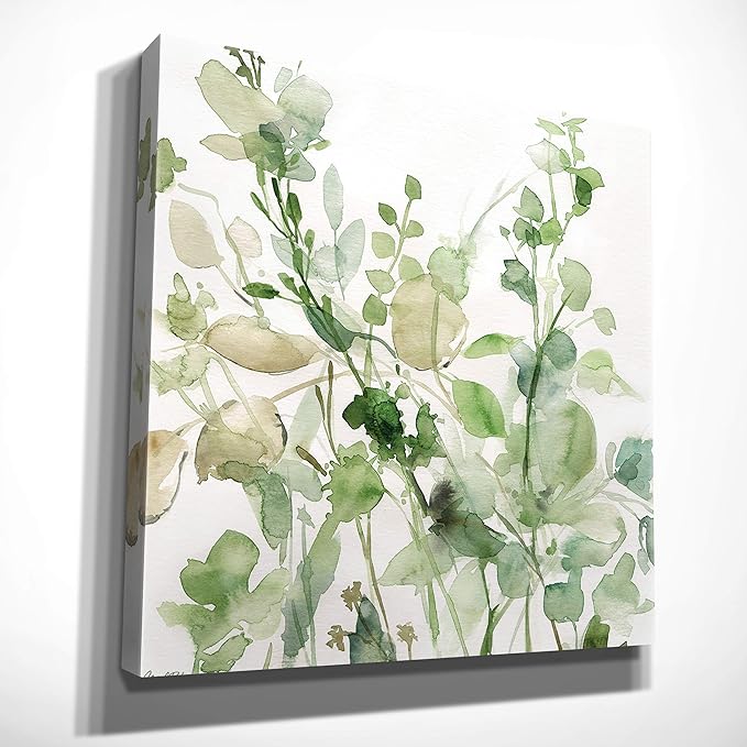 Wexford Home Sage Garden II-Canvas Prints Wrapped Gallery Wall Art | Stretched and Framed Ready to Hang 16X16 Multicolor