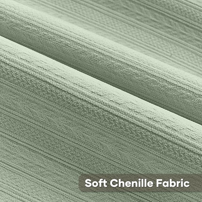 FUTEI Sage Green Decorative Throw Pillow Covers 12x20 Inch Set of 2,Soft Cozy Wheat Ear Striped Patterns Lumbar Pillow Cases,Modern Home Decor for Couch Bed Living Room