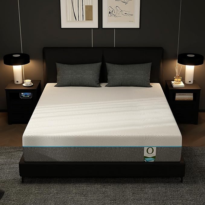 Vipbear 12 Inch Memory Foam Mattress Queen Hybrid Medium Firm Mattresses in a Box Cooling Gel Bed Therapeutic Firm Support Comfort for Back Pain, Pressure Relief, CertiPUR-US Certified, Made in USA