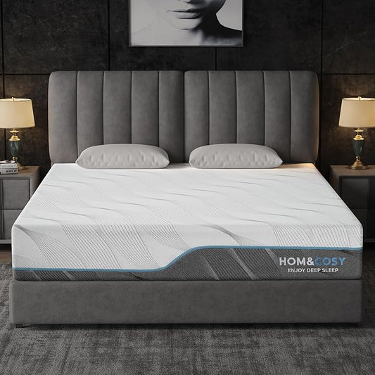 WEUP Extra Firm Short Queen Memory Foam Mattress, 10 Inch Medium - Extra Firm Dual Side Flippable Mattress for Back Pain Relief, Made in USA, CertiPUR-US Certified, 75" x 60"